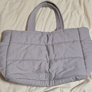 PINK Victoria's Secret Light Purple Quilted Tote